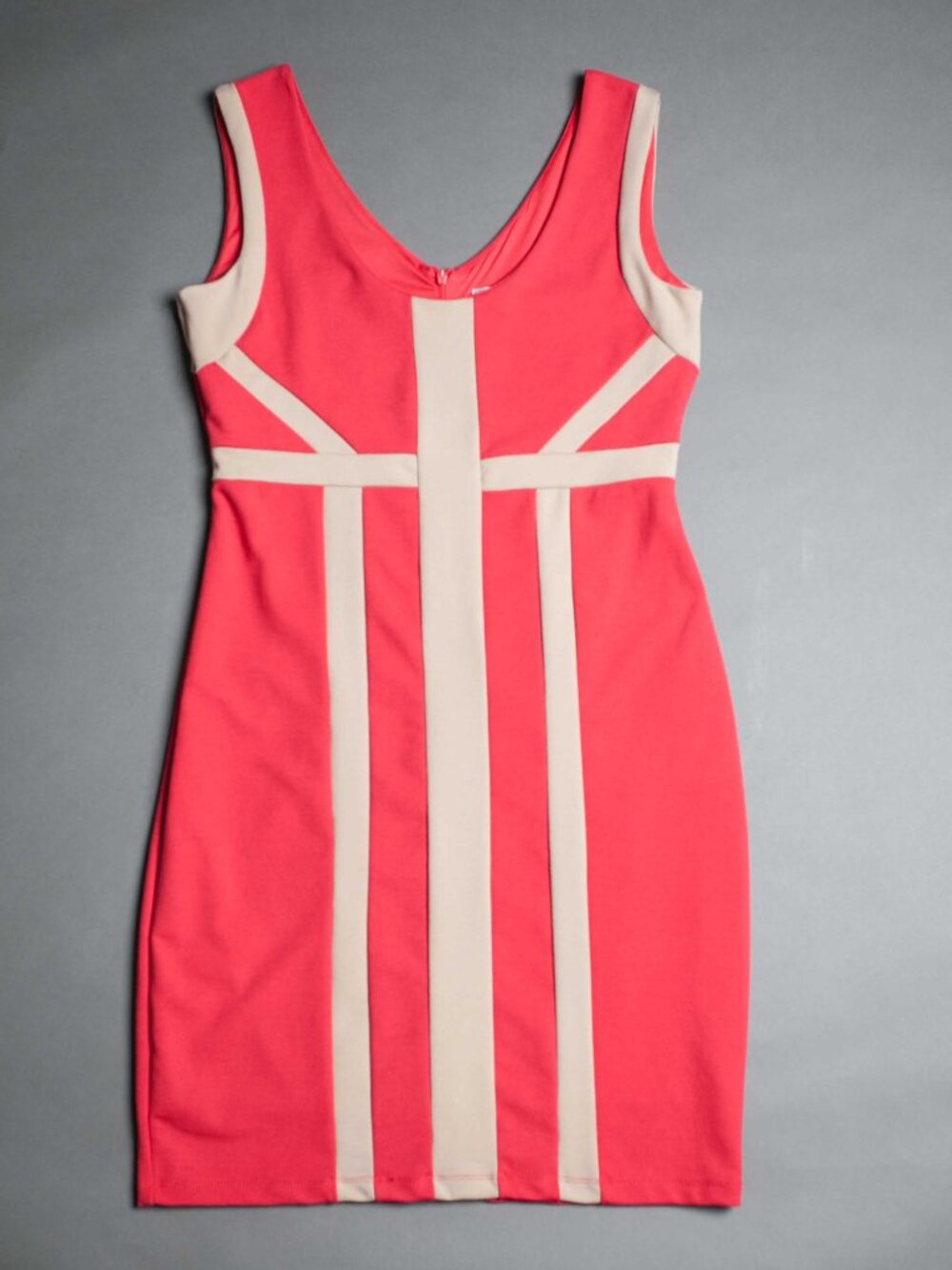 Nygard Collection Coral Colourblocked Sleeveless Dress Size 12